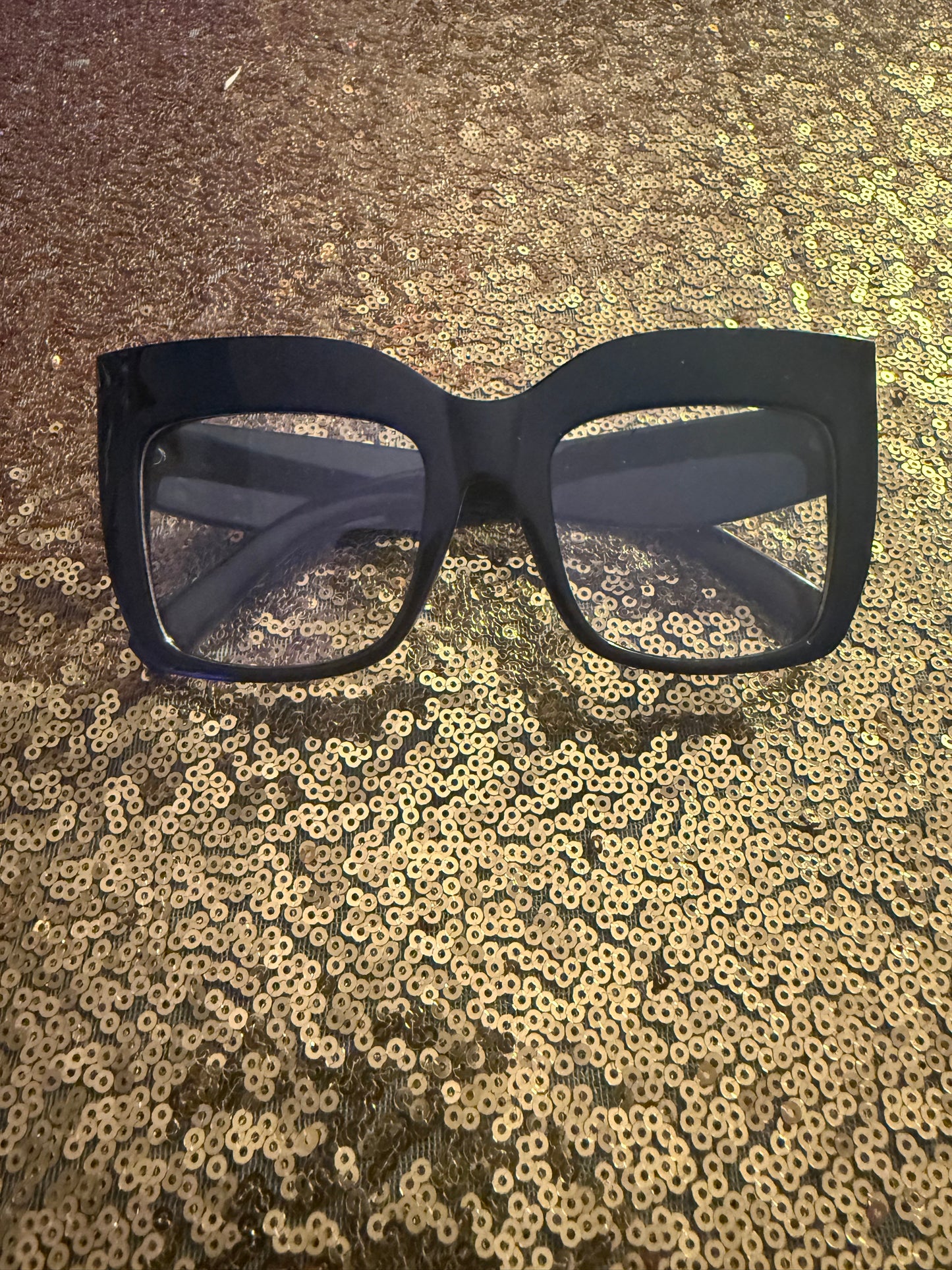 Square cat eye framed glasses