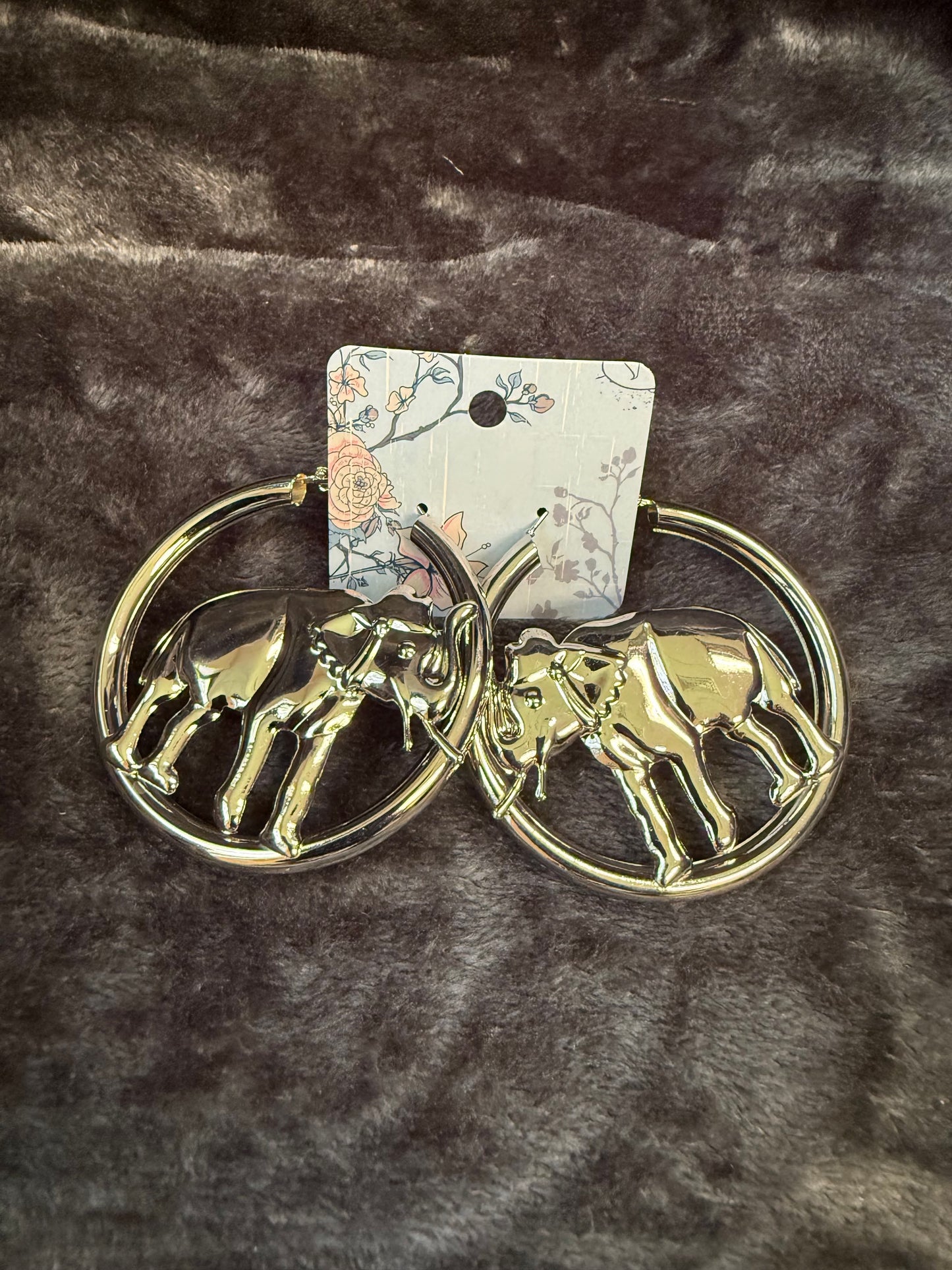 Elephant Hoop Earrings
