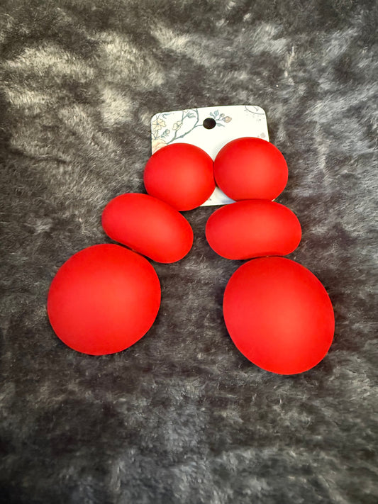 Oversized Triple Ball Earrings