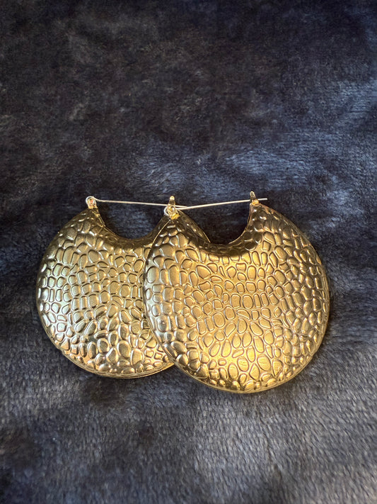Round textured Earring