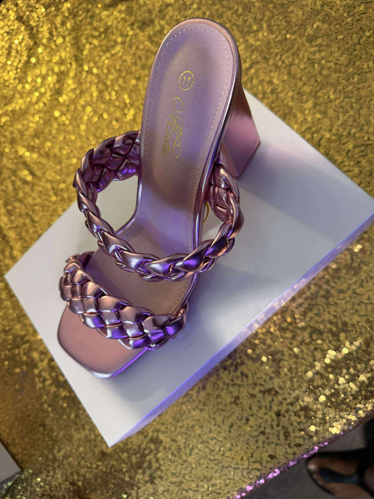 Size 11 Braided Block Heel Sandal