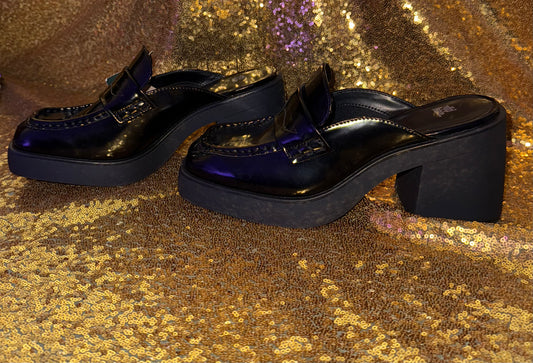 Size 8 slide in platform loafer