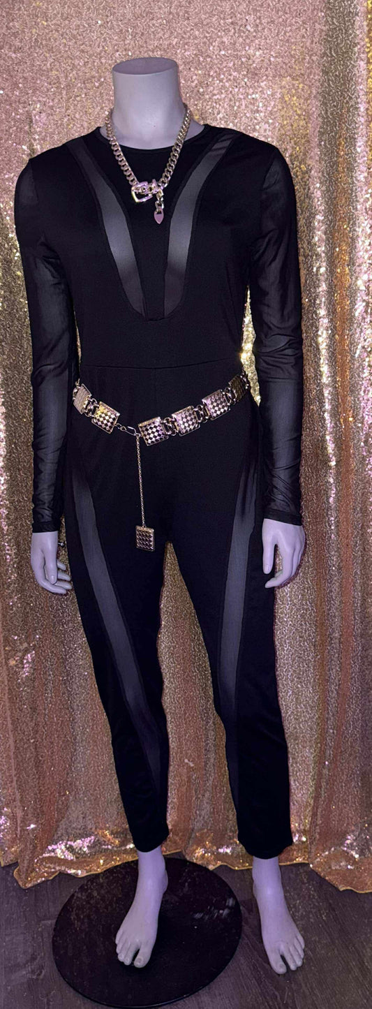 Cut Black One Piece