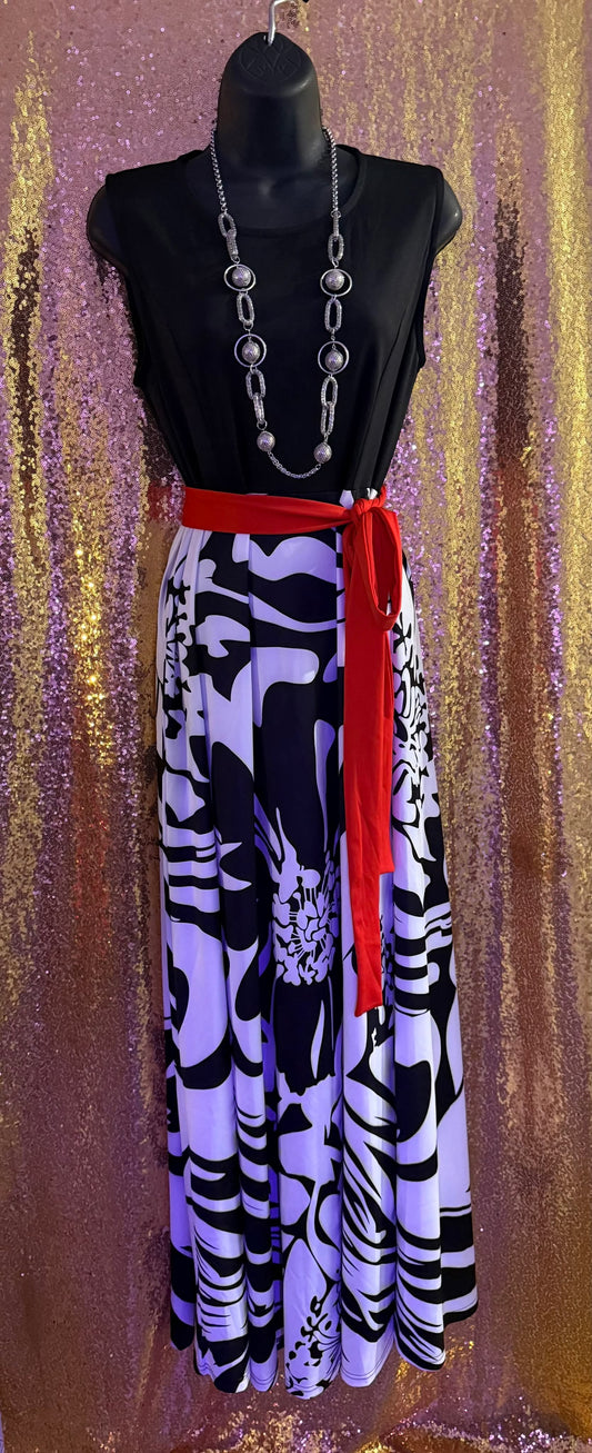 Bold Print Maxi Skirt