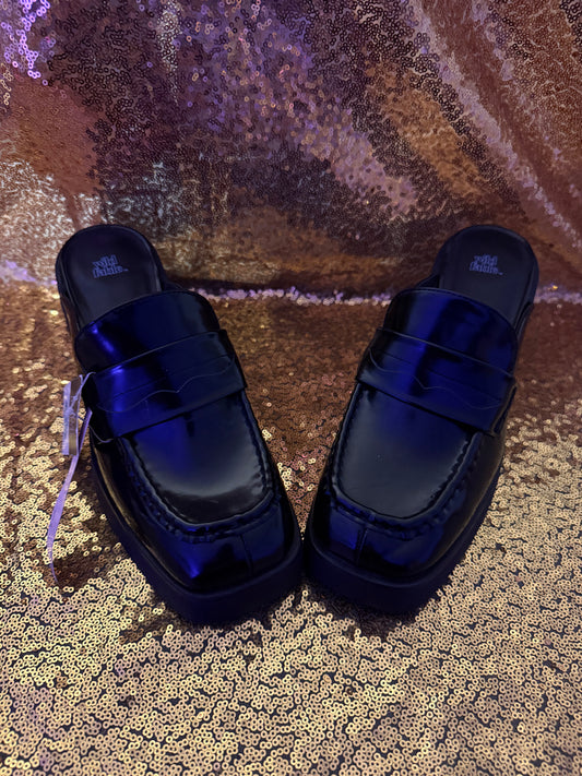 Size 8 slide in platform loafer