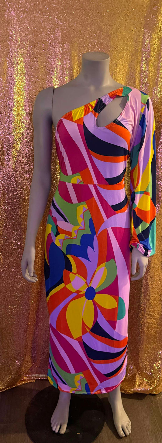 Flower Psychodelic Dress
